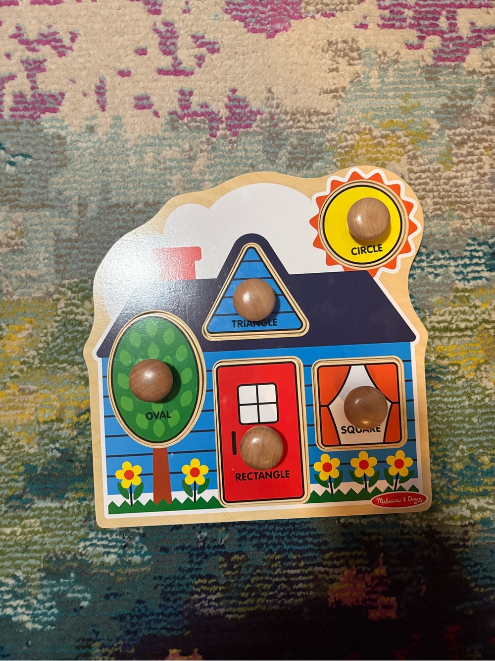 Melissa & Doug Jumbo Knob Shapes Wooden Puzzle